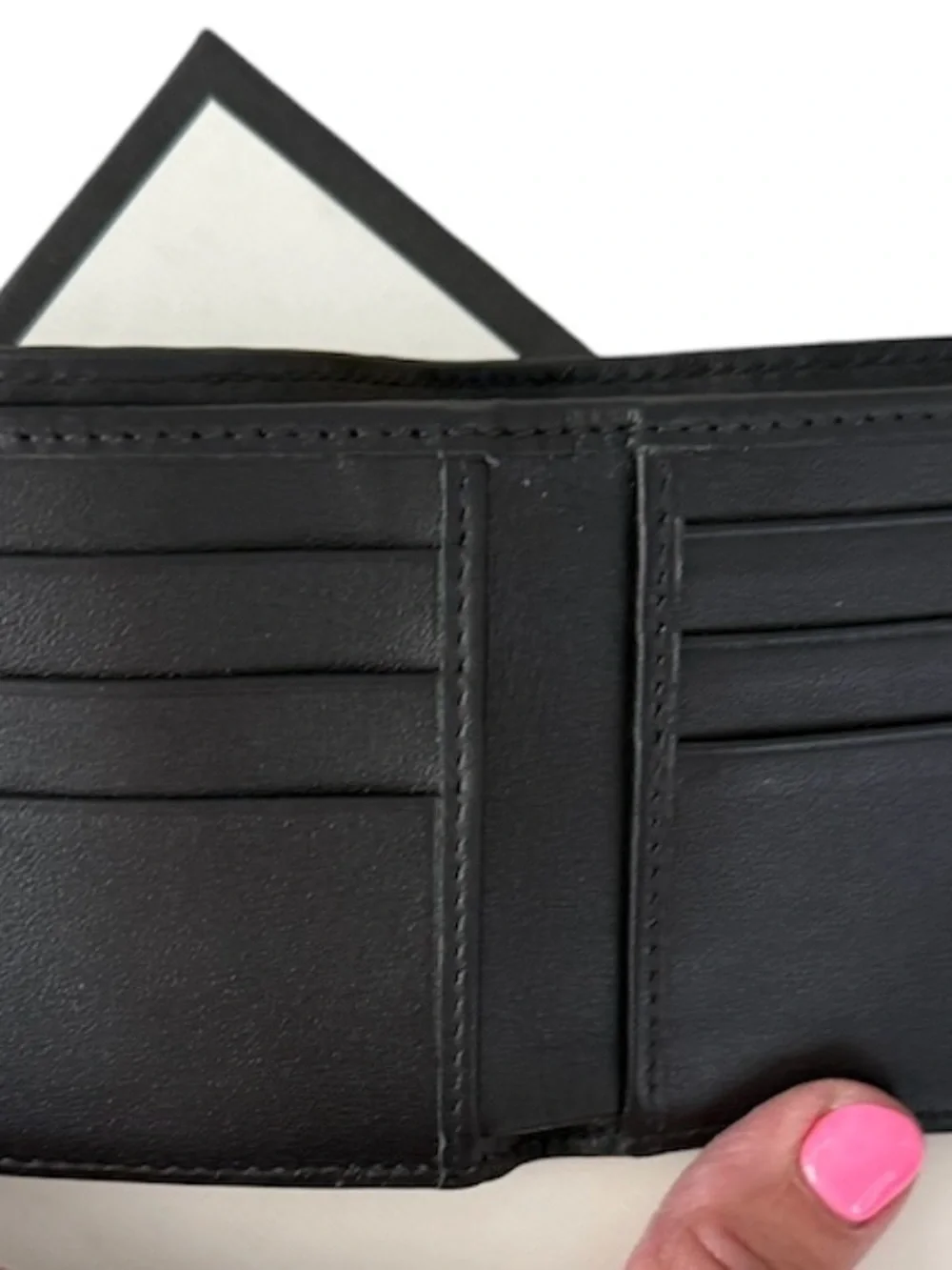 Gucci Men's Navy Embossed GG Leather Wallet